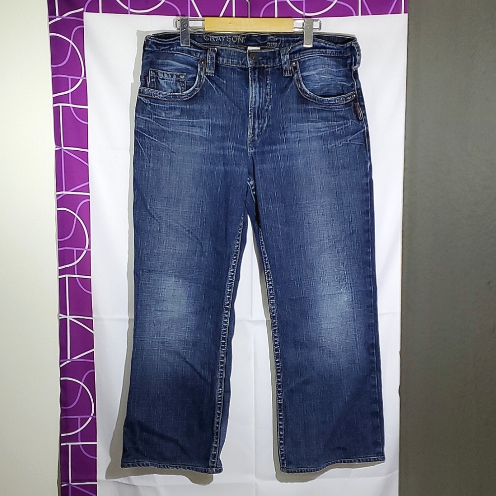 Silver Jeans Men's Grayson Relaxed Fit Straight Leg - Size 34 (26" Inseam)